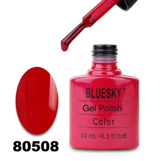 Гель-лак Bluesky 80508-Классический красный,плотный, 10 мл.