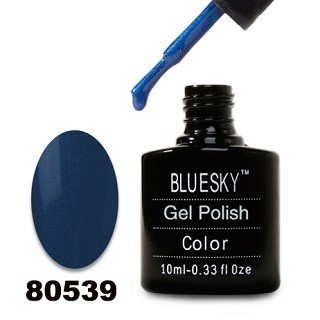 Гель-лак Bluesky 80539-Темно-синий с микроблеском, 10 мл.
