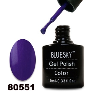 Гель-лак Bluesky 80551-Темно-сиреневый,перламутровый, 10 мл.