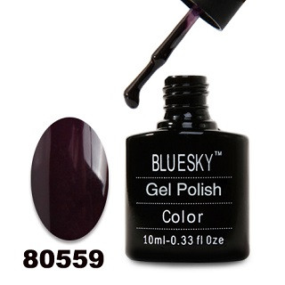 Гель-лак Bluesky 80559-Темный баклажан,плотный, 10 мл.