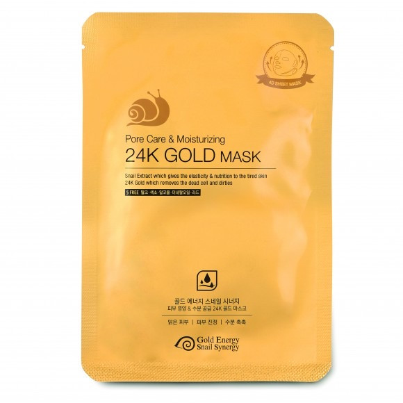 Маска для лица увлажняющая GOLD SNAIL PoreCare&Moisturizing Mask, упаковка 1 шт
