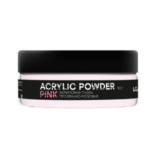 Акриловая пудра прозрачно-розовая Acrylic Powder Pink, 100 гр.