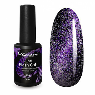 Светоотражающий гель-лак кошачий глаз № 209 сиреневый Lilac Flash Cat, 10 мл.
