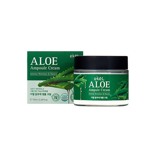 EKEL Aloe Ampule Cream Ампульный крем для лица с экстрактом алоэ, 70 мл.