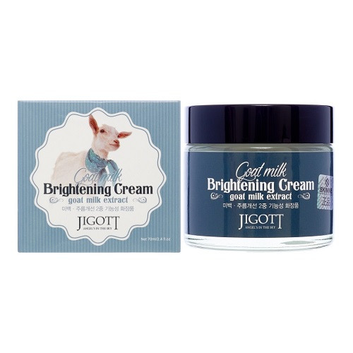 JIGOTT Goat Milk Whitening Cream Увлажняющий крем для лица с экстрактом козьего молока, 70 мл.