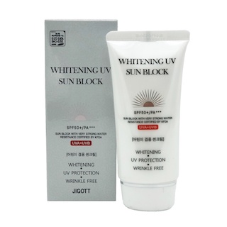 JIGOTT Whitening Uv Sun Block Cream SPF50+/PA+++ Солнцезащитный крем, 70 мл.