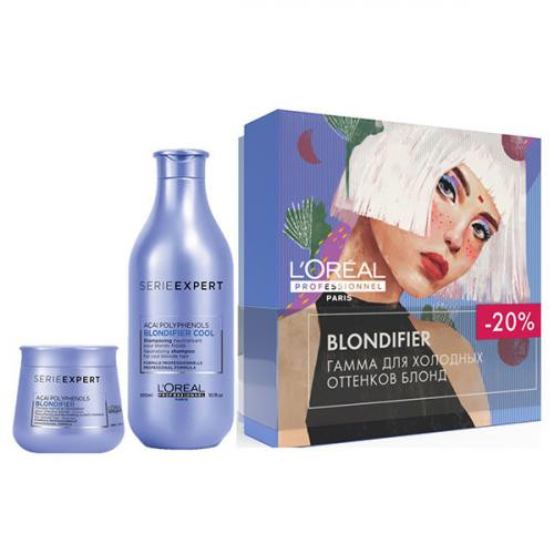 L'Oreal Professionnel Blondifier - Набор для холодных оттенков блонд (шампунь, 300 мл + маска, 250 мл)