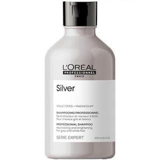 L'Oreal Professionnel Serie Expert Silver Шампунь для нейтрализации желтизны осветленных и седых волос, 300 мл.