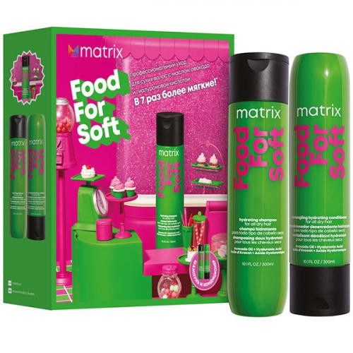 Matrix Food For Soft Набор для увлажнения сухих волос, шампунь, 300 мл + кондиционер, 300 мл.