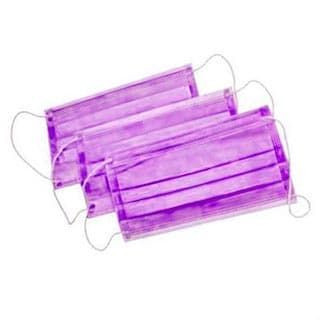 Маска трехслойная медицинская, цвет фиолетовый 50 шт/уп.