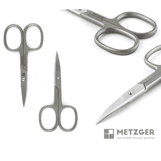 Ножницы для ногтей METZGER NS-118-M (CVD) Изогнутые Microzahnung с насечкой