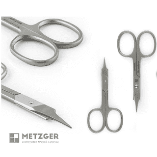 Ножницы для ногтей METZGER NS-795-M (CVD) Изогнутые Microzahnung с насечкой