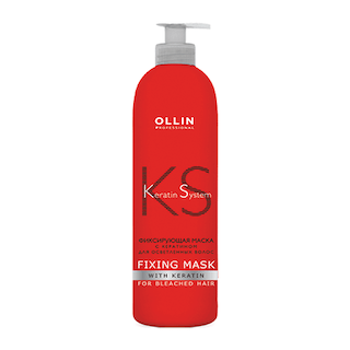 OLLIN Keratine System Фиксирующая маска с кератином для осветлённых волос, 500 мл.