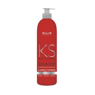 OLLIN Keratin System Home Кондиционер для домашнего ухода за осветлёнными волосами, 250 мл.