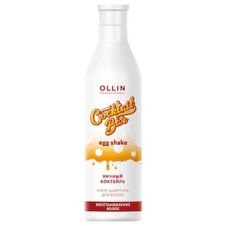 OLLIN Крем-шампунь "Яичный коктейль" блеск и восстановление волос, 400 мл.