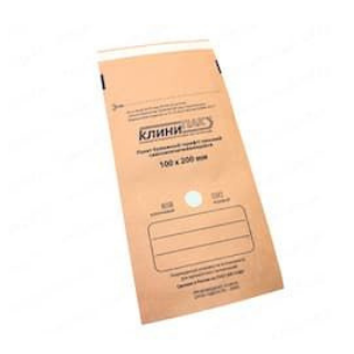 Крафт-пакеты, бумажные самоклеющиеся 100х200 (коричневые) 100 шт/уп.