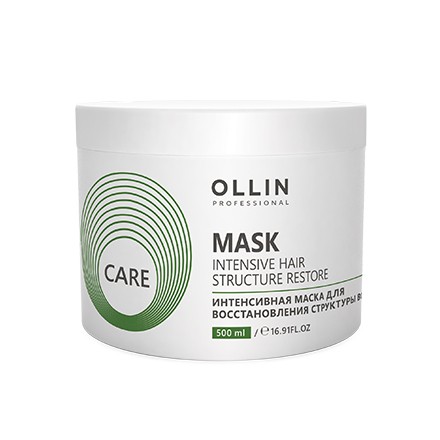 OLLIN CARE Маска интенсивная для восстановления структуры волос Care Restore, 500 мл.