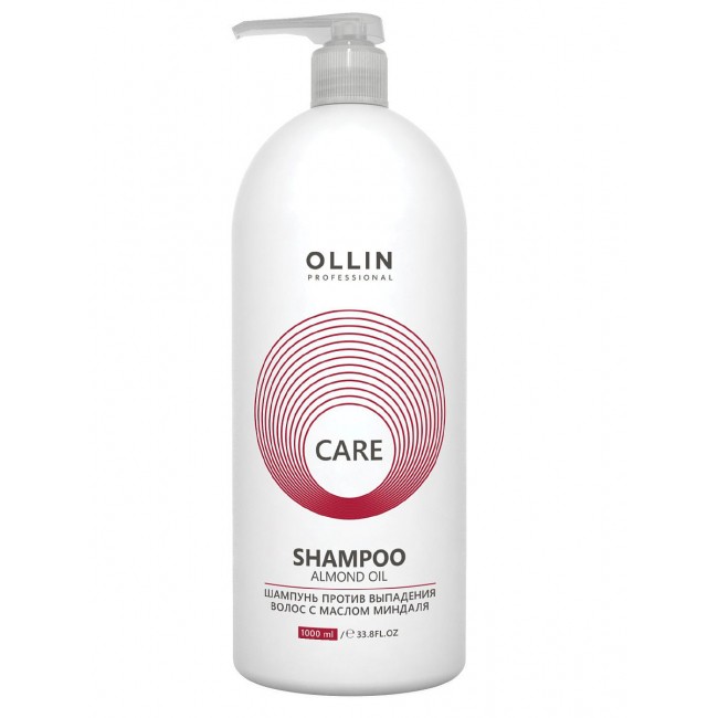 OLLIN CARE Шампунь для волос против выпадения с маслом миндаля Almond Oil Shampoo, 1000 мл.