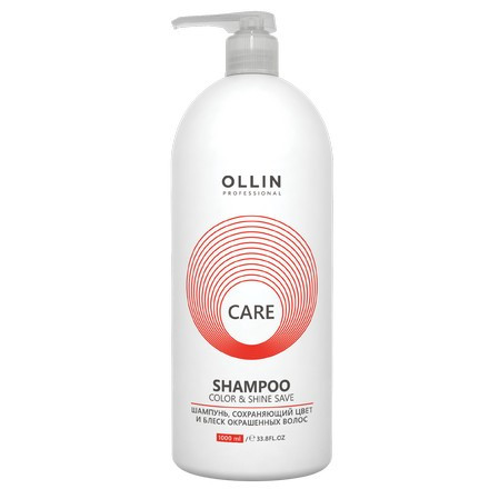 OLLIN CARE Шампунь сохраняющий цвет и блеск окрашенных волос Care Color&Shine Save, 1000 мл.