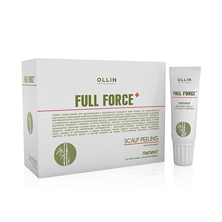 OLLIN FULL FORCE Пилинг для кожи головы с экстрактом бамбука 10шт*15 мл.