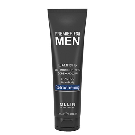 OLLIN PREMIER FOR MEN Шампунь для волос и тела освежающий, 250 мл.