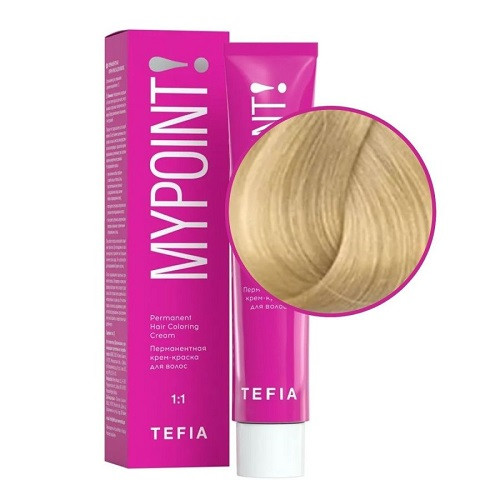 Tefia. Mypoint 10.0 экстра светлый блондин натуральный Перманентная крем-краска для волос, 60 мл.