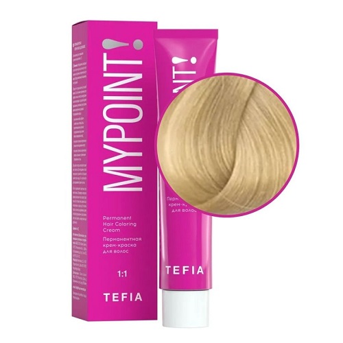 Tefia. Mypoint 10.0 экстра светлый блондин натуральный Перманентная крем-краска для волос, 60 мл.