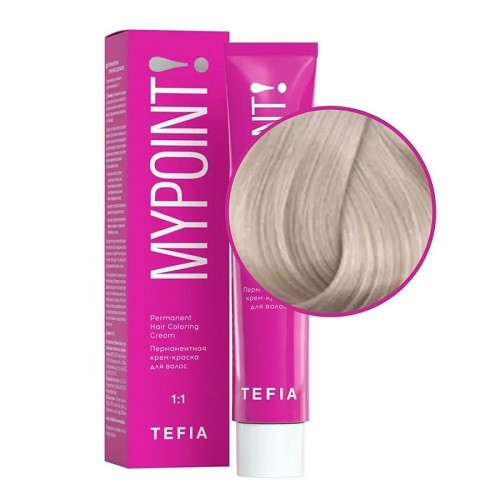 Tefia. Mypoint 10.17 экстра светлый блондин пепельно-фиолетовый Перманентная крем-краска для волос, 60 мл.