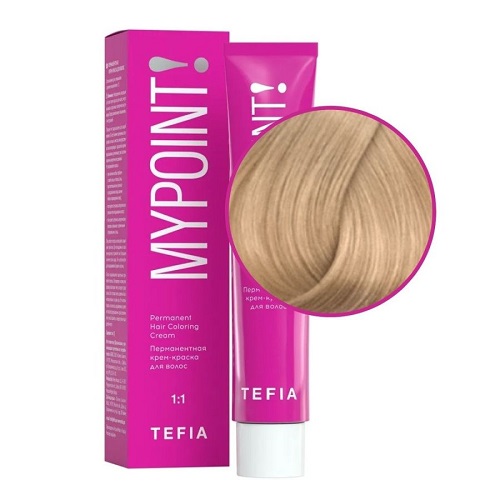 Tefia. Mypoint 10.37 экстра светлый блондин золотисто-фиолетовый Перманентная крем-краска для волос, 60 мл.