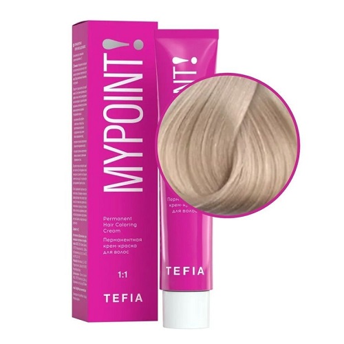 Tefia. Mypoint 10.87 экстра светлый блондин коричнево-фиолетовый Перманентная крем-краска для волос, 60 мл.