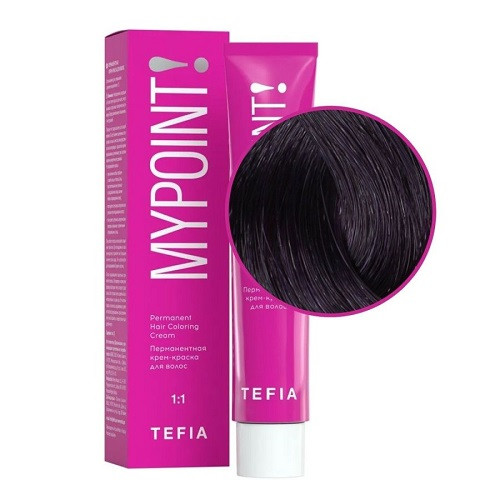 Tefia. Mypoint 4.7 брюнет фиолетовый Перманентная крем-краска для волос, 60 мл.