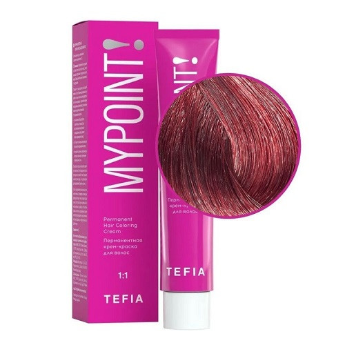 Tefia. Mypoint 5.5 светлый брюнет красный Перманентная крем-краска для волос, 60 мл.