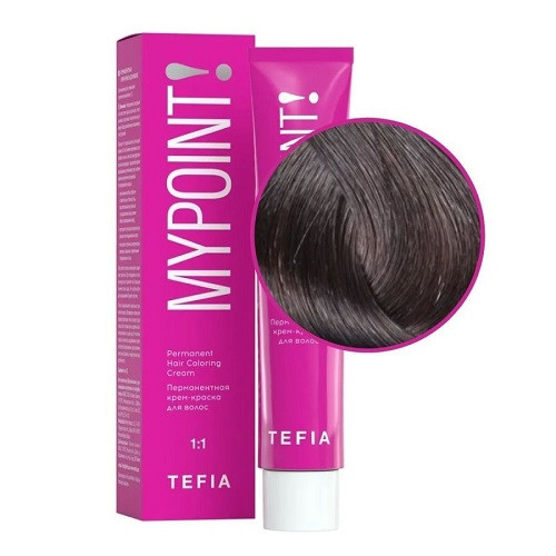 Tefia. Mypoint 5.8 светлый брюнет коричневый Перманентная крем-краска для волос, 60 мл.