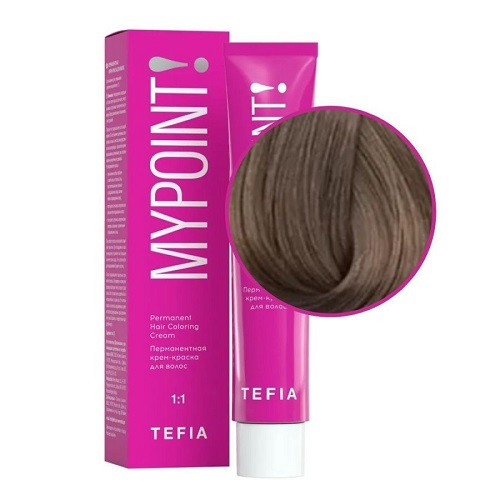 Tefia. Mypoint 7.1 блондин пепельный Перманентная крем-краска для волос, 60 мл.