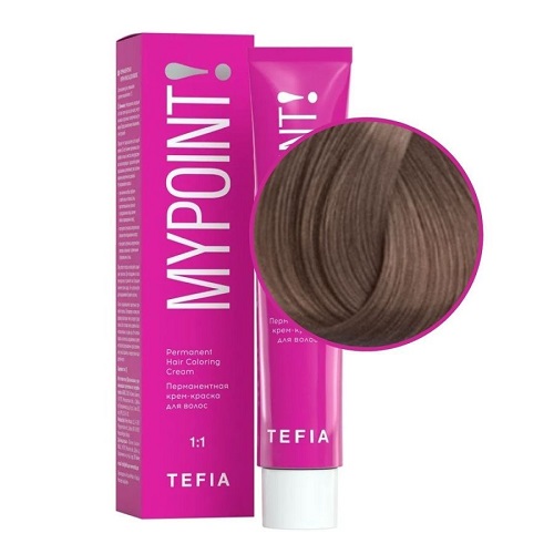 Tefia. Mypoint 7.87 блондин коричнево-фиолетовый Перманентная крем-краска для волос, 60 мл.