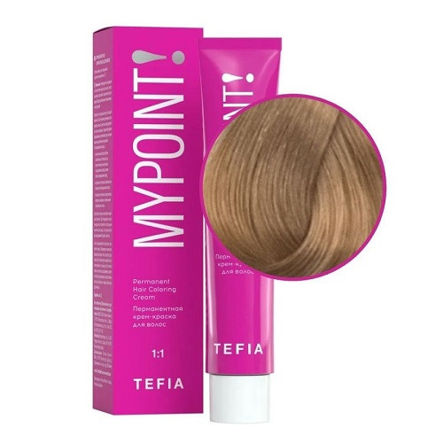 Tefia. Mypoint 8.37 светлый блондин золотисто-фиолетовый Перманентная крем-краска для волос, 60 мл.