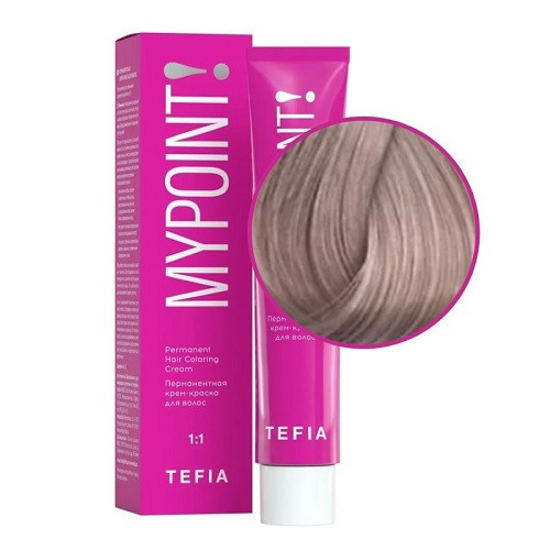 Tefia. Mypoint 9.17 очень светлый блондин пепельно-фиолетовый Перманентная крем-краска для волос, 60 мл.