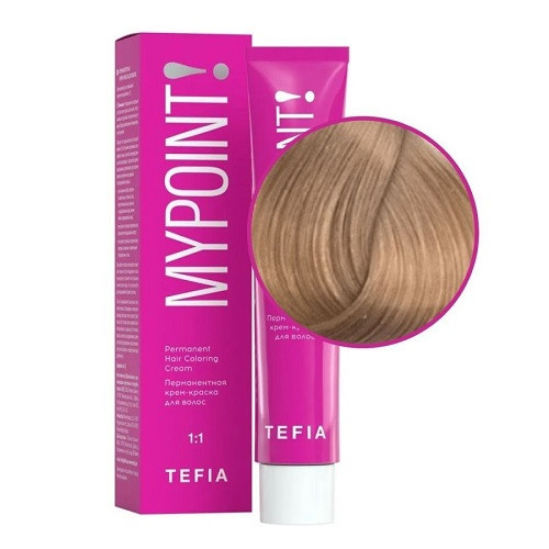 Tefia. Mypoint 9.8 очень светлый блондин коричневый Перманентная крем-краска для волос, 60 мл.