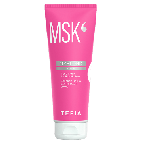 Tefia. Розовая маска для светлых волос, 250 мл.