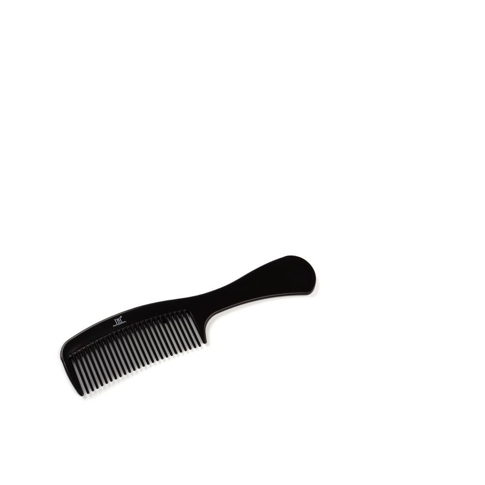 Расческа для волос TNL широкая с ручкой, 166 мм, черная