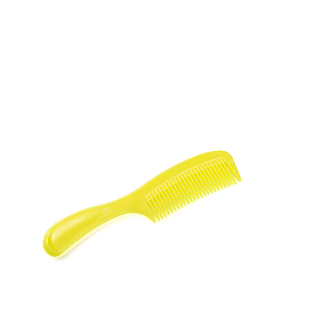 Расческа для волос TNL широкая с ручкой, желтая