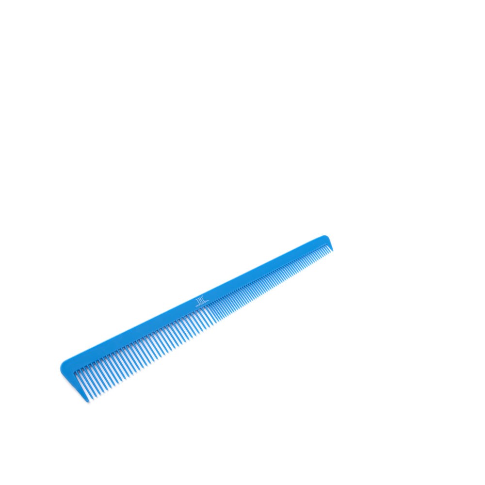 Расчёска для стрижек TNL, комбинированная, зауженная, 183 мм, синяя