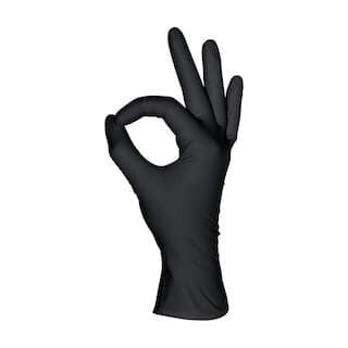 Перчатки нитриловые черные 50 пар ( 100 шт)