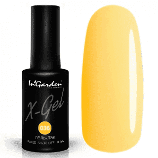 Гель-лак X-Gel №36 Теплый желтый цвет с нотками янтаря