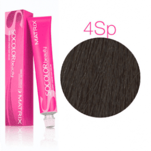Matrix Socolor Beauty 4SP шатен серебристый жемчужный, стойкая крем-краска для волос