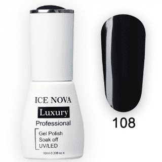 Гель-Лак ICE NOVA Luxury 108 Perfect Black, 10 мл.