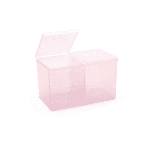 Контейнер двухсекционный прозрачно-розовый